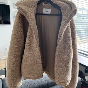 Aritzia Hooded Teddy Jacket